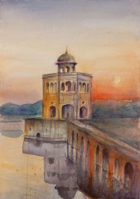Mudeeha Ali, 10 x 14 Inch, Water Color On Paper, AC-MALI-004